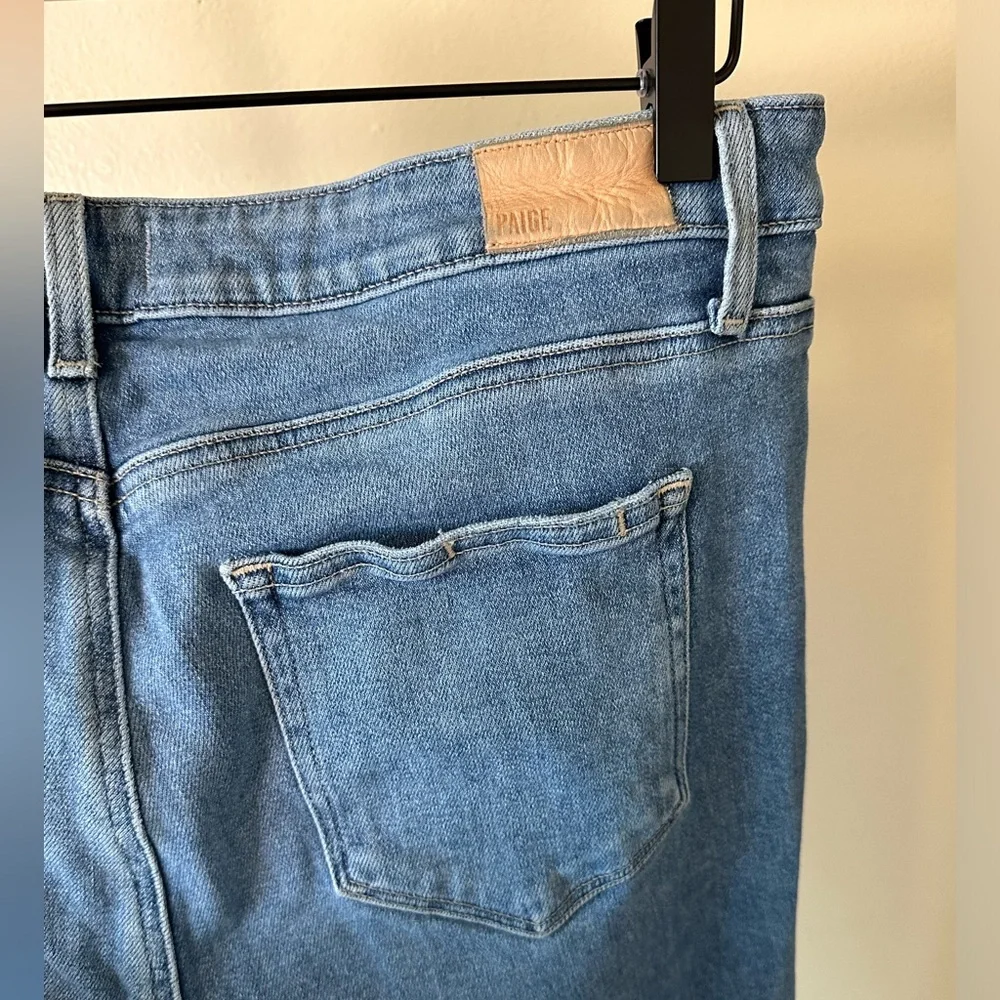 PAIGE Denim Stella Straight Jeans Distressed Size 33 - Picture 8 of 14